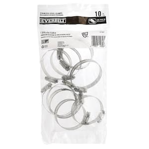 1-3/4 in. to 2-3/4 in. Stainless Steel Hose Clamp (10-Pack)
