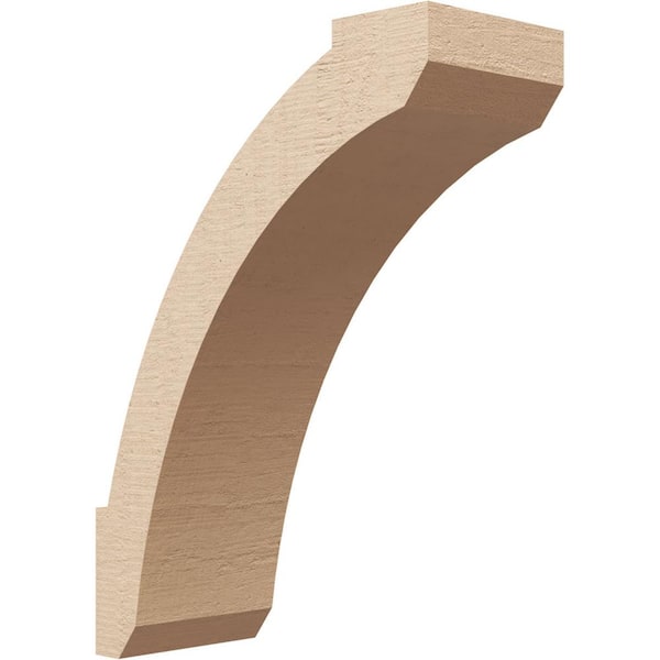 Ekena Millwork 5 in. x 16 in. x 12 in. Lafayette Rough Cedar Woodgrain Timberthane Polyurethane Knee Brace, Primed