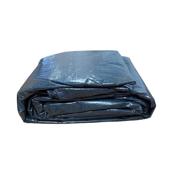 Winter Block Premium Round Winter Pool Cover for Above Ground Pools, 18 ft., 10-Year Warranty, Includes Winch and Cable