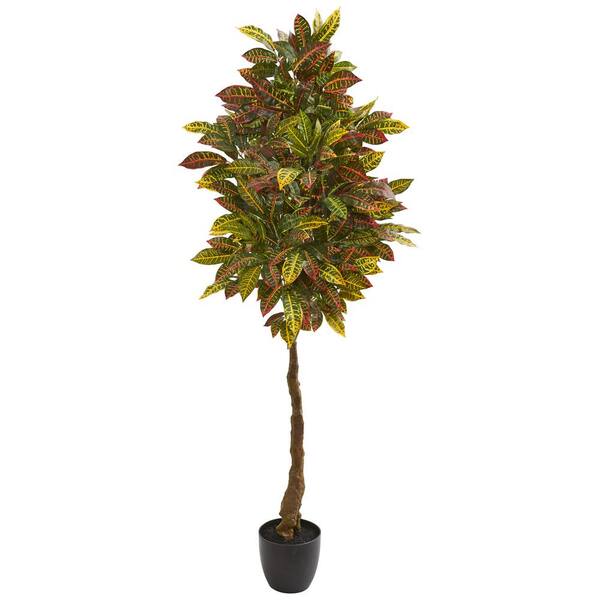 Nearly Natural Indoor 5 in. Croton Artificial Tree