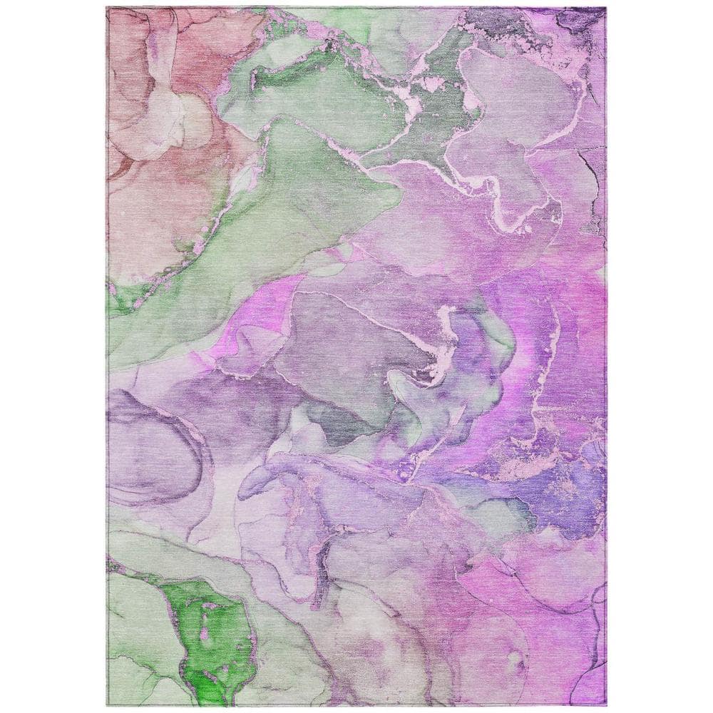 Purple 5 ft. x 8 ft. Abstract Indoor / Outdoor Area Rug price history on PriceWatchPro