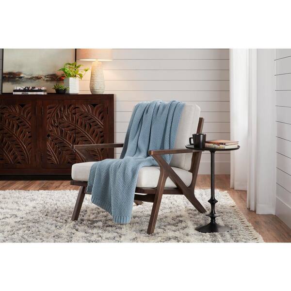 StyleWell Jana Washed Denim Knit Throw Blanket 23HJ2333-1 - The