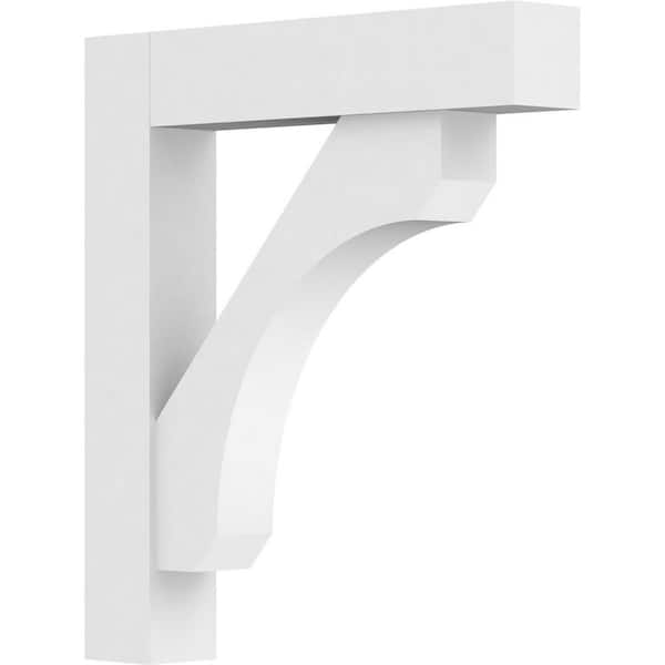 Ekena Millwork Standard Legacy 3 in. W x 20 in. H x 20 in. D Signature Urethane Polyurethane Bracket With Block Ends