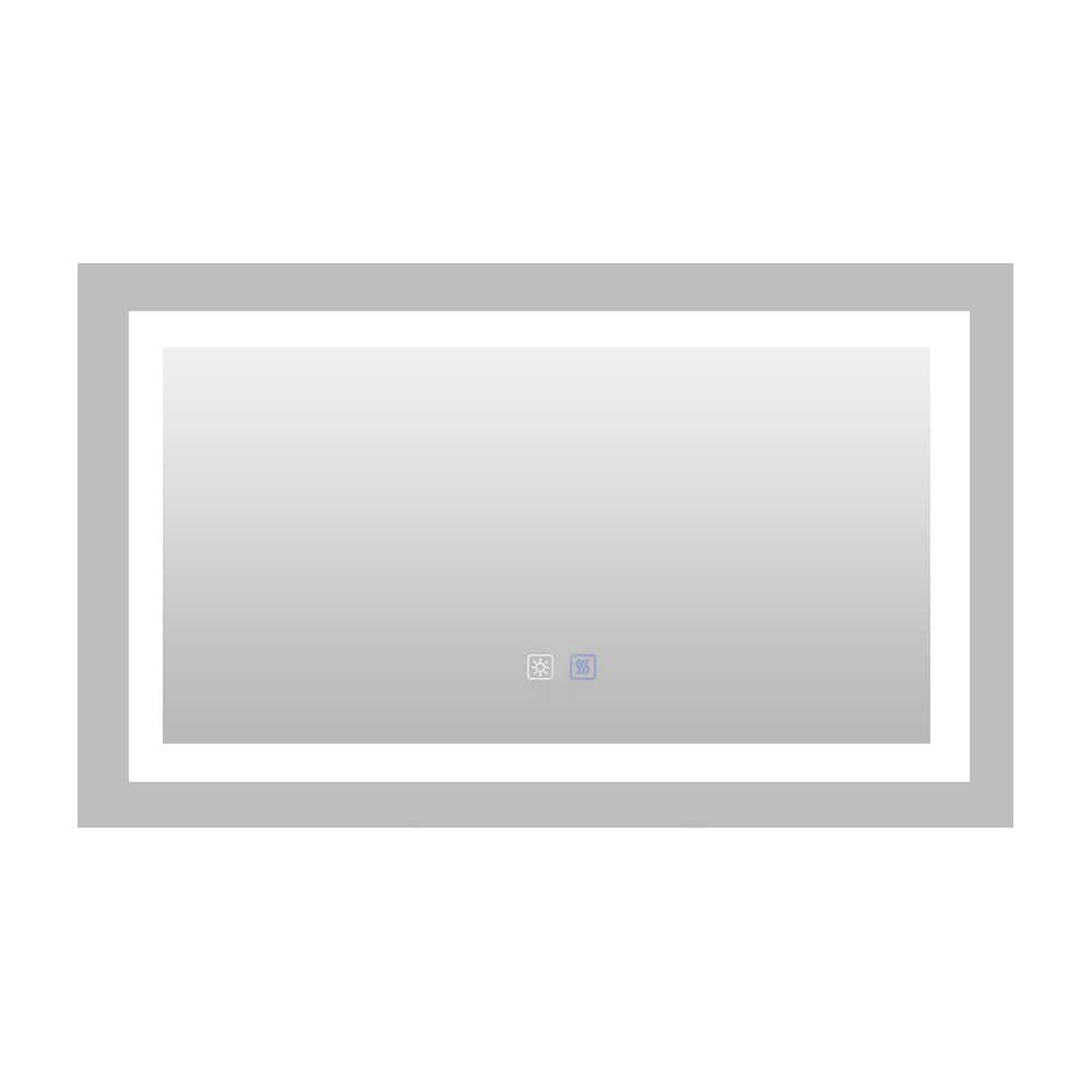 40 in. W x 24 in. H Rectangular Frameless Wall Mounted Bathroom Vanity Mirr