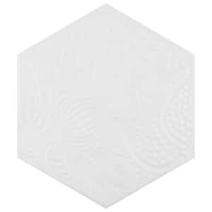 Gaudi Hex White 8-5/8 in. x 9-7/8 in. Porcelain Floor and Wall Tile (11.56 sq. ft. / case)