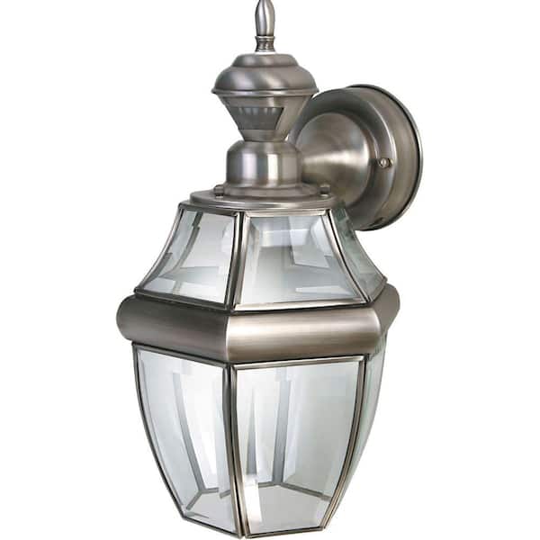 Heath Zenith 150 Degree Hanging Carriage Motion Sensing Decorative Lantern - Silver
