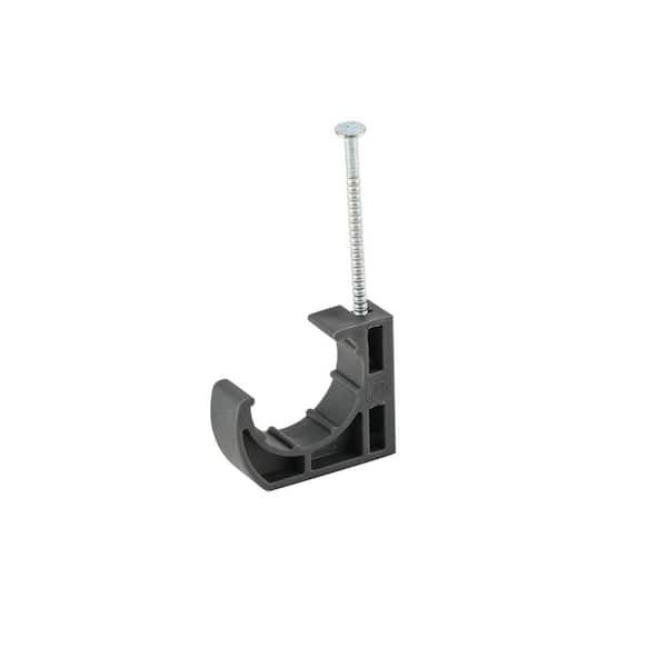 3/4 in. Plastic Half Clamp with Nail - 10 Pack