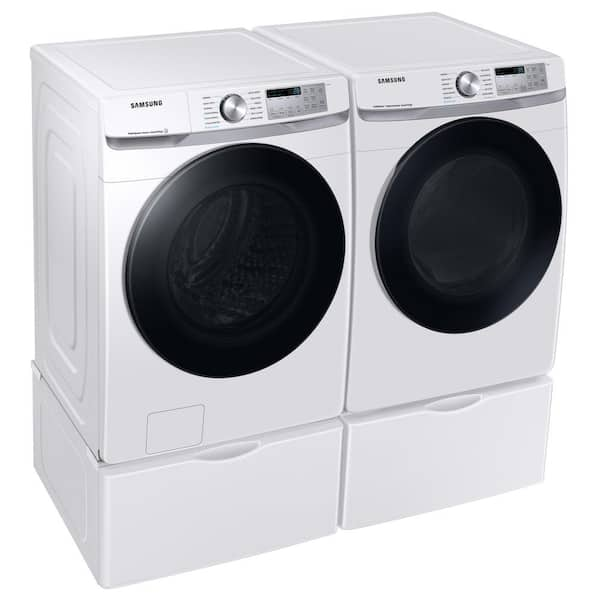 Samsung 7.5 cu. ft. Smart Stackable Vented Electric Dryer with Steam  Sanitize+ in White DVE45B6300W - The Home Depot