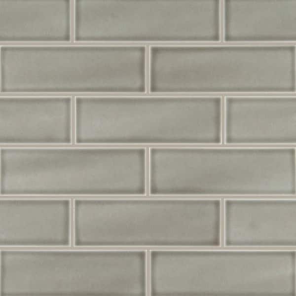 MSI Dove Gray 4 in. x 12 in. Glossy Ceramic Subway Wall Tile (5 sq. ft./Case)