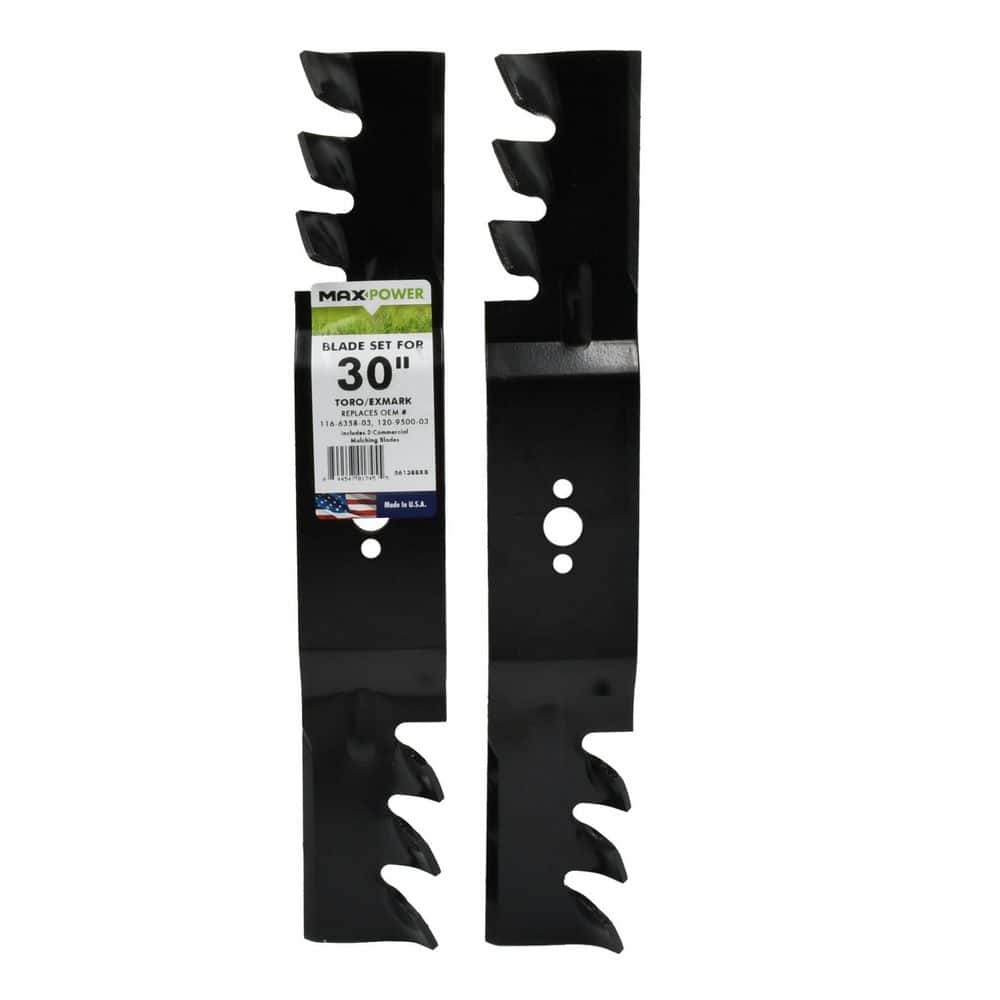 "561388XB 2 Commercial Mulching Blade Set for 30"" ExMark & Toro Mowers, Replaces OEM # 116-6358-03, 120-9500-03" price history on PriceWatchPro