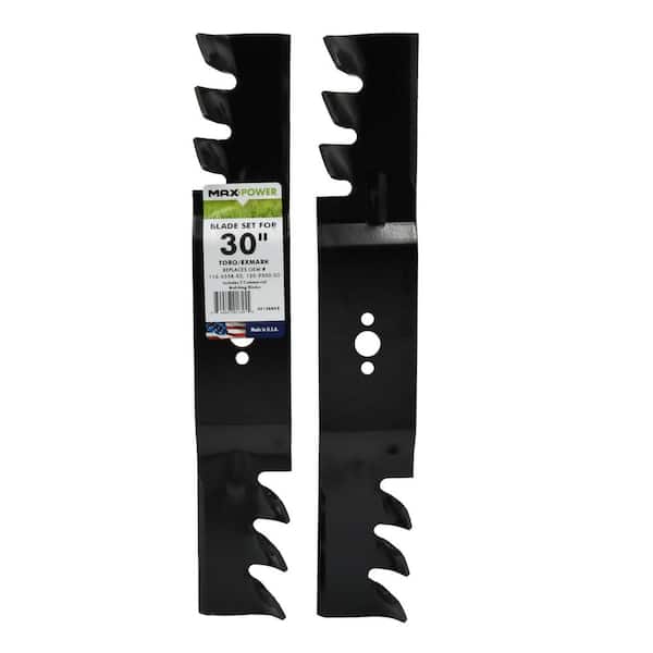 MaxPower 561388XB 2 Commercial Mulching Blade Set for 30" ExMark & Toro Mowers, Replaces OEM # 116-6358-03, 120-9500-03