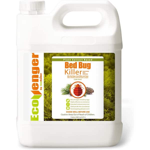 ECOVENGER Bed Bug Killer by EcoRaider 1GL−100% Efficacy Kills All Stages/Eggs for 2 Weeks, Plant-Based, Child/Pet-Safe