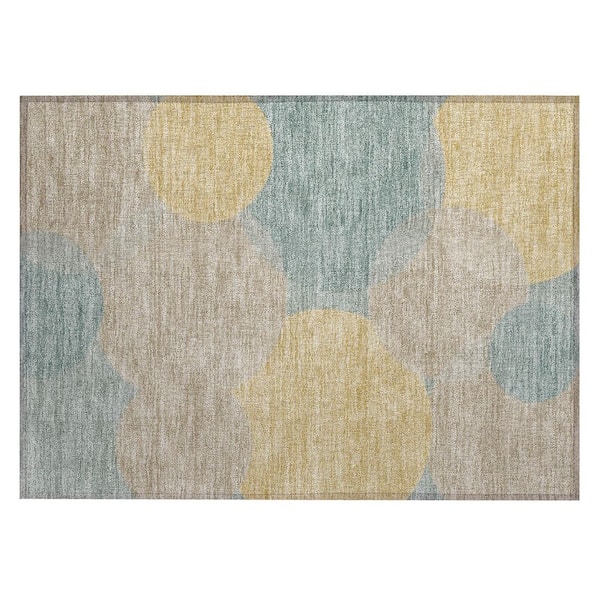 Chantille Machine Washable Indoor/Outdoor Abstract ACN3010 Spa 3 ft. x 4 ft. Area Rug