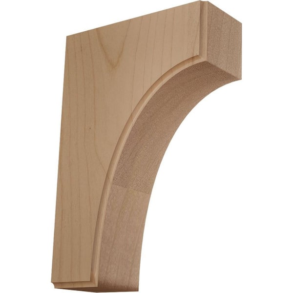 Ekena Millwork 1-3/4 in. x 4 in. x 6 in. Unfinished Wood Alder Clarksville Corbel