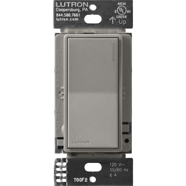 Lutron Sunnata Switch, for 6A Lighting or 3A 1/10 HP Motor, Single Pole/Multi Location, Cobblestone (ST-6ANS-CS)