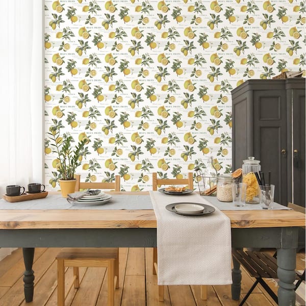 Galerie Just Kitchens Black Citron Botanical Wallpaper Roll | DIY at B&Q