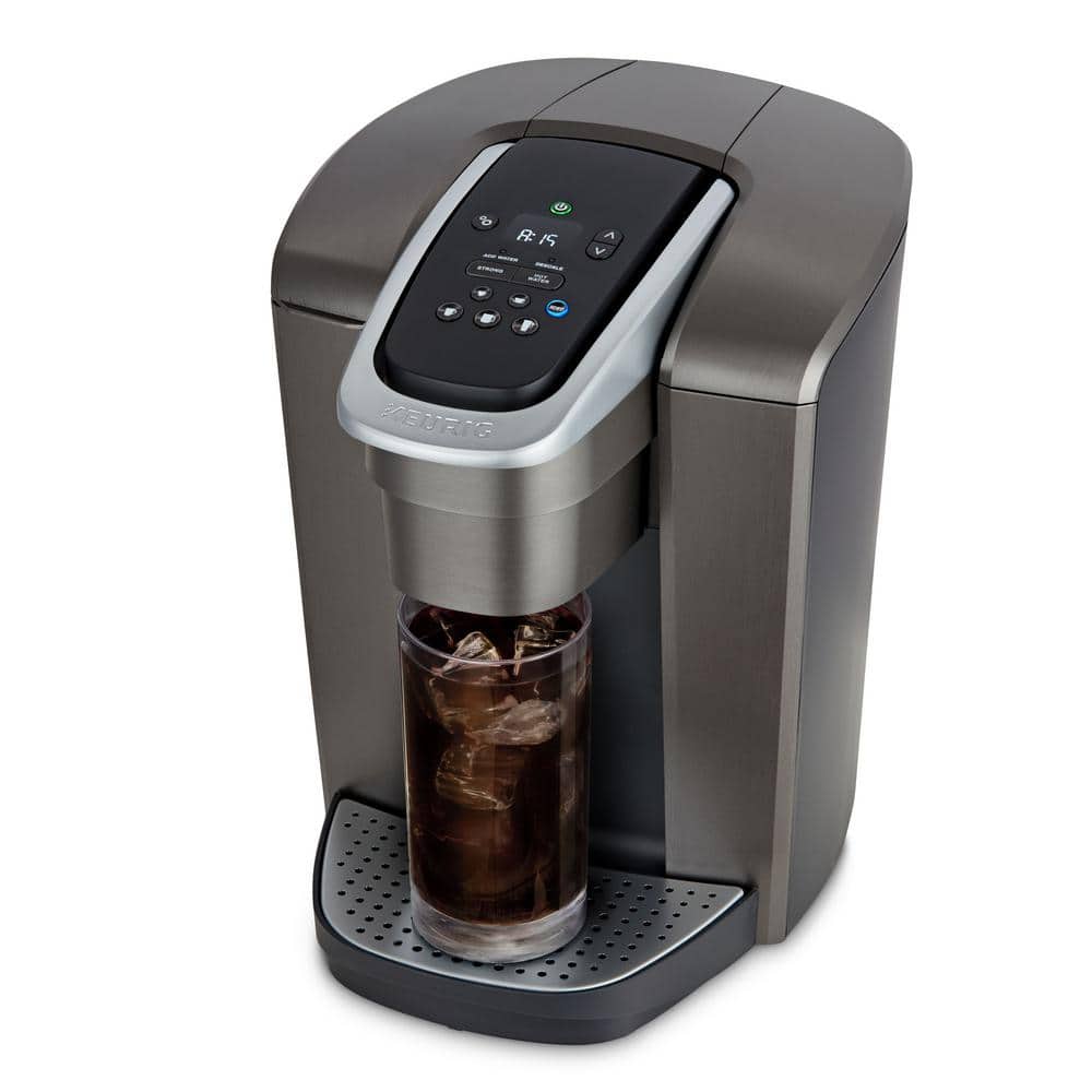 K-Elite Brushed Slate Single Serve Coffee Maker with Temperature Control