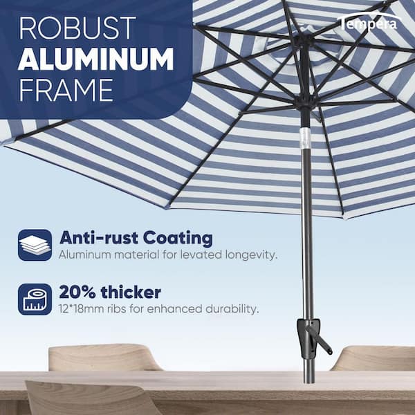 abccanopy rectangular solar patio umbrella ABCCANOPY Durable Solar Led Patio Umbrellas with 32LED Lights 11FT