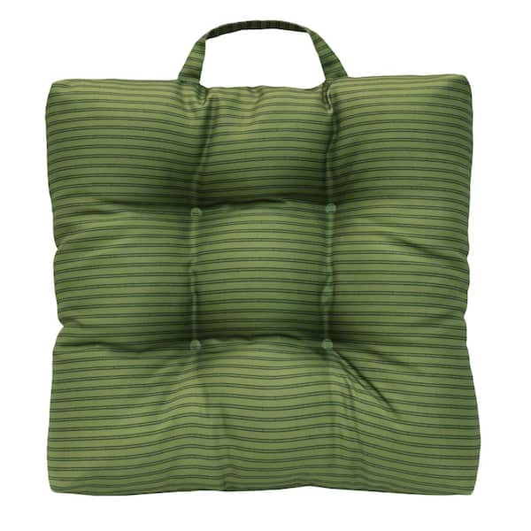 OUTDOOR DECOR BY COMMONWEALTH 20 in. x 20 in. Tropical Outdoor Cushion Adirondack in Green Includes 1 Adirondack Cushion