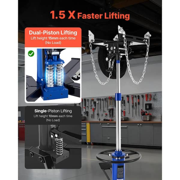 VEVOR Hydraulic Transmission Jack, 1322 lbs. / 0.6 Ton Lifting