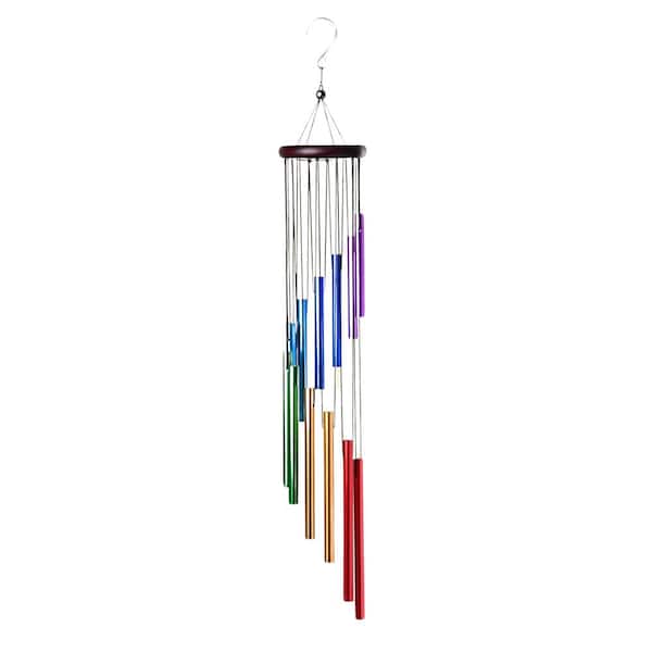Misopily Outdoor Colorful Wind Chimes for Outside with 12 Aluminum Tubes for Garden Patio Balcony and Home Decor