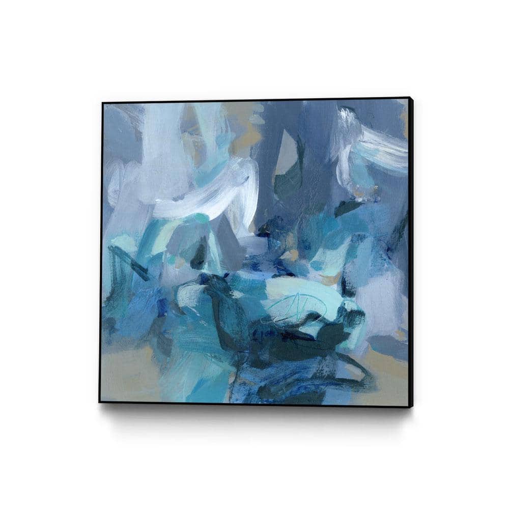 Blue and White Abstract Cracks 24x36 Canvas Wall Art Home Décor