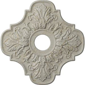 1 in. x 17-3/4 in. x 17-3/4 in. Polyurethane Peralta Ceiling Medallion, Pot of Cream Crackle