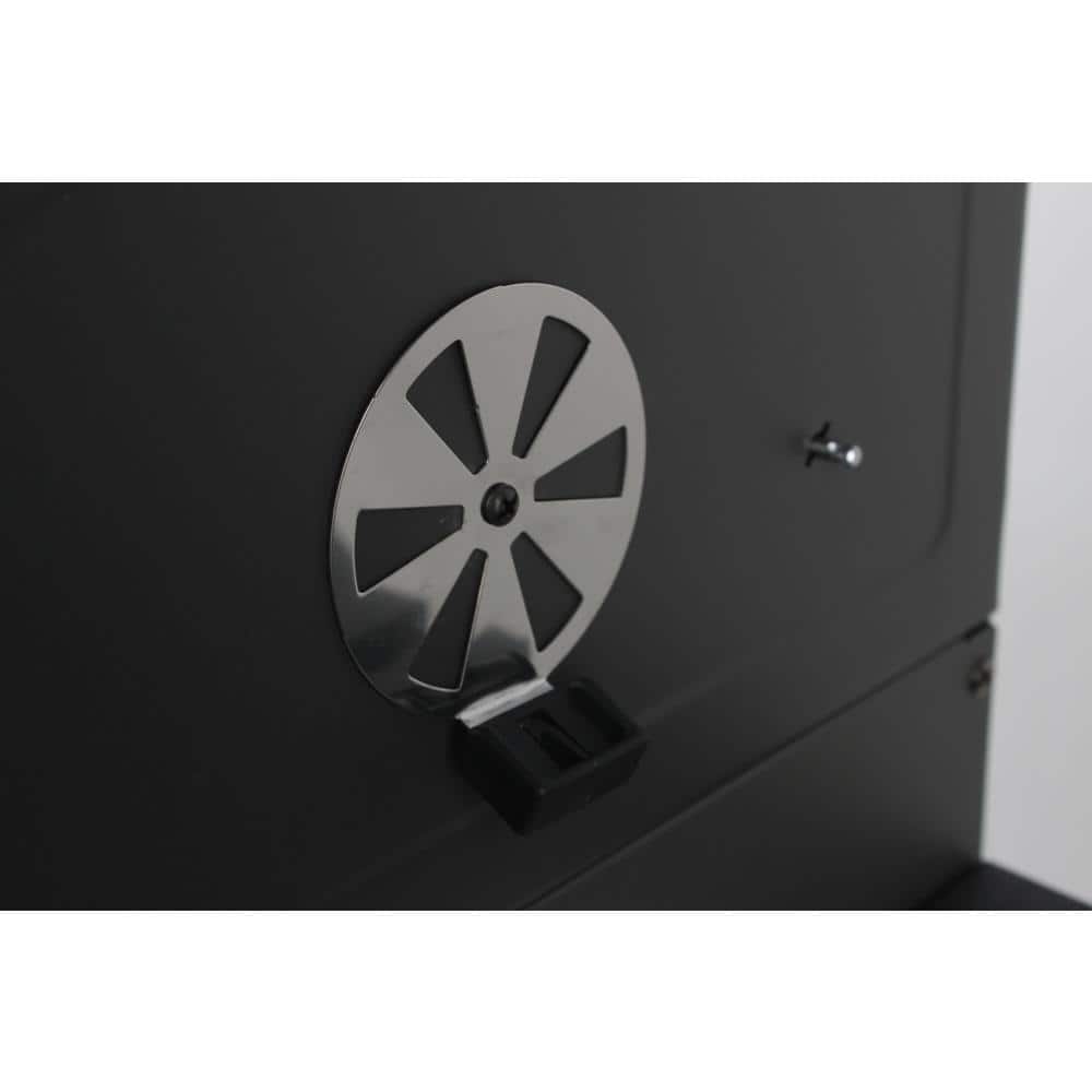 GrillFest Deluxe 24" Black Porcelain-Coated Steel Charcoal Grill