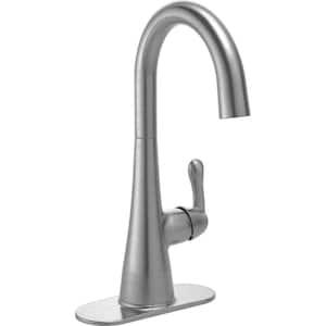 Traditional Single-Handle Bar Faucet in Arctic Stainless