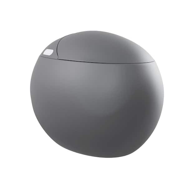 Plaisir Smart 1-Piece 1.28 GPF Single Flush Toilet in Matte Gray
