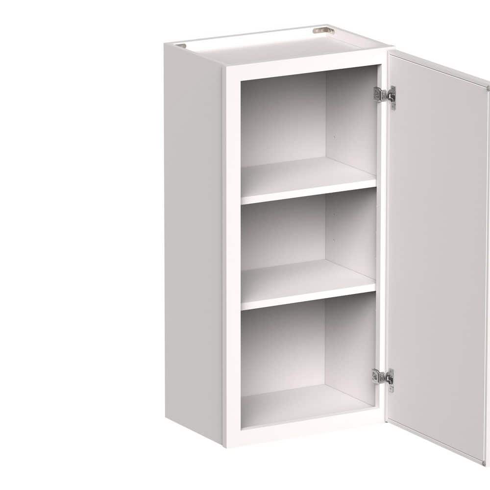 18 in W x 12 in D x 36 in H HDF Ready to Assemble Standard Wall Cabinet in Snow White with 1-Door, 2-Shelf price history on PriceWatchPro