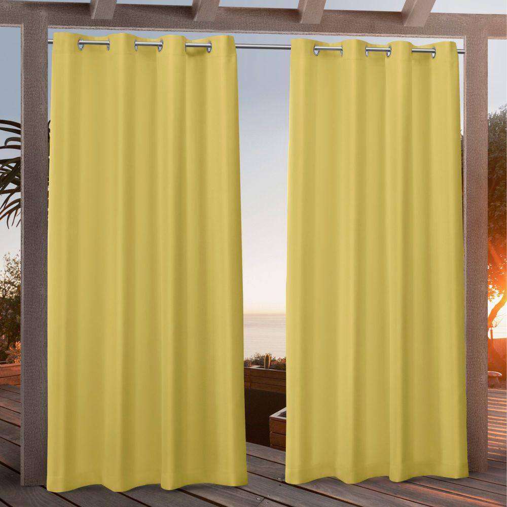 Canvas Butter Solid Light Filtering Grommet Top Indoor/Outdoor Curtain, 54 in. W x 108 in. L (Set of 2) price history on PriceWatchPro