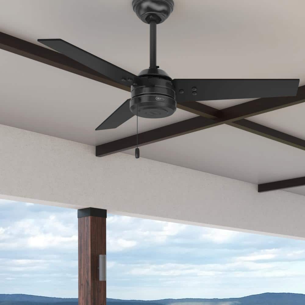 Cassius 44 in. Indoor/Outdoor Matte Black Ceiling Fan For Patios or Bedrooms price history on PriceWatchPro