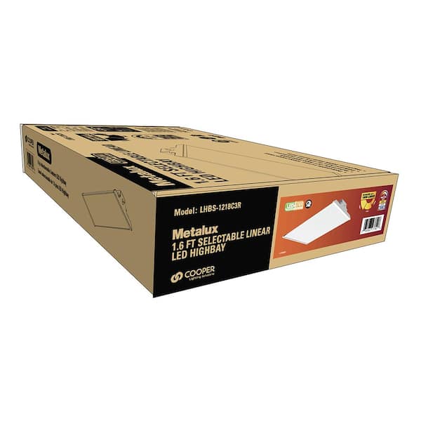 1.6 ft. 250-Watt Equivalent LED Linear High Bay with Selectable CCT and Lumen