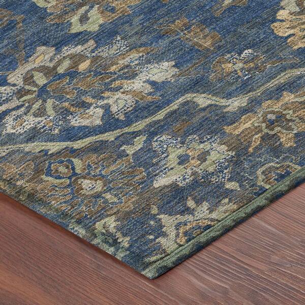 Chantille Machine Washable Indoor/Outdoor Abstract ACN2793 Navy 2 ft. x 3 ft. Accent Rug