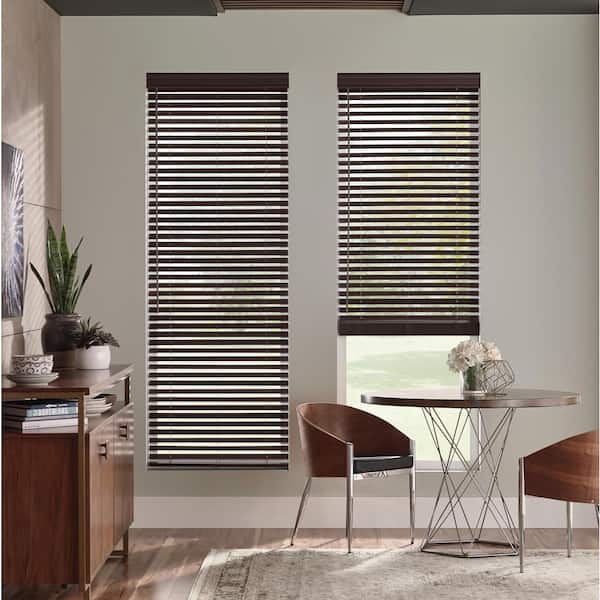 Cordless 2 in. Faux Wood Blinds
