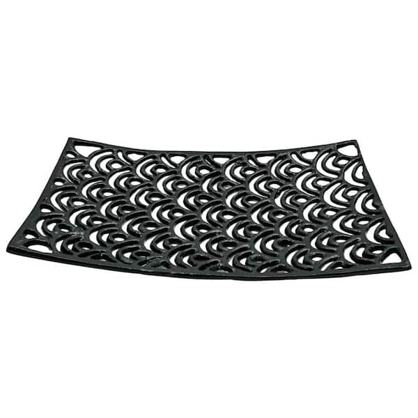 castellousa Peacock Feather Black Square Aluminum Metal 15 in. Decorative Accessory Single