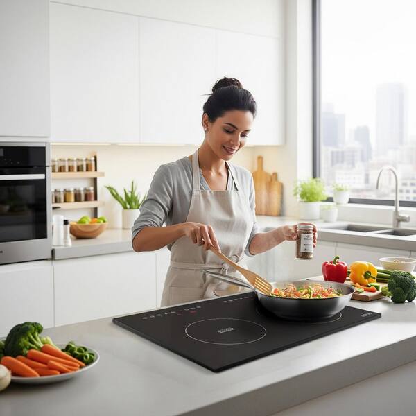 ANZZI 20 in. Induction Cooktop in Black with Child Safety Lock