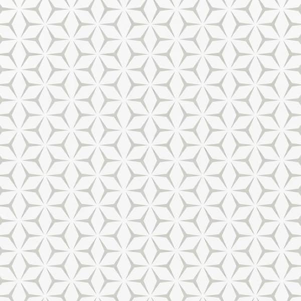 Light Grey and White Boho Geometric Self-Adhesive Waterproof Contact Paper Peel and Stick Wallpaper Roll