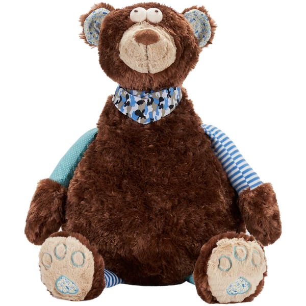 Mina Victory Plush Lines Brown 22 in. x 26 in. Throw Pillow