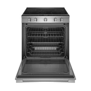 6.4 cu ft 5 Burner Smart Slide-in Electric Range w/ Scan-to-Cook Technology and Air Fry w/ Connection in Stainless Steel