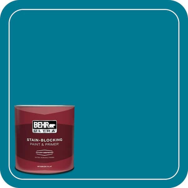 BEHR ULTRA 1 qt. #520B-7 Havasu Extra Durable Flat Interior Paint & Primer