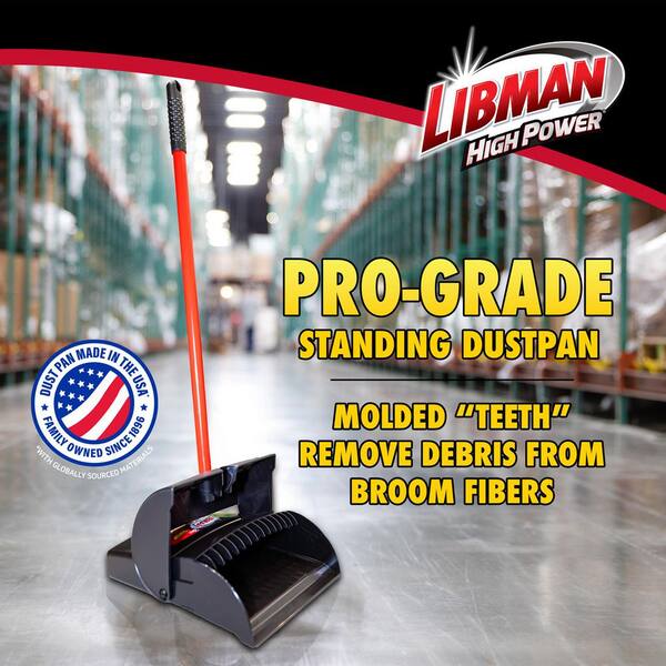 12 in. x 36 in. High Power Closed Lid Lobby Dustpan with Handle (8-Pack)
