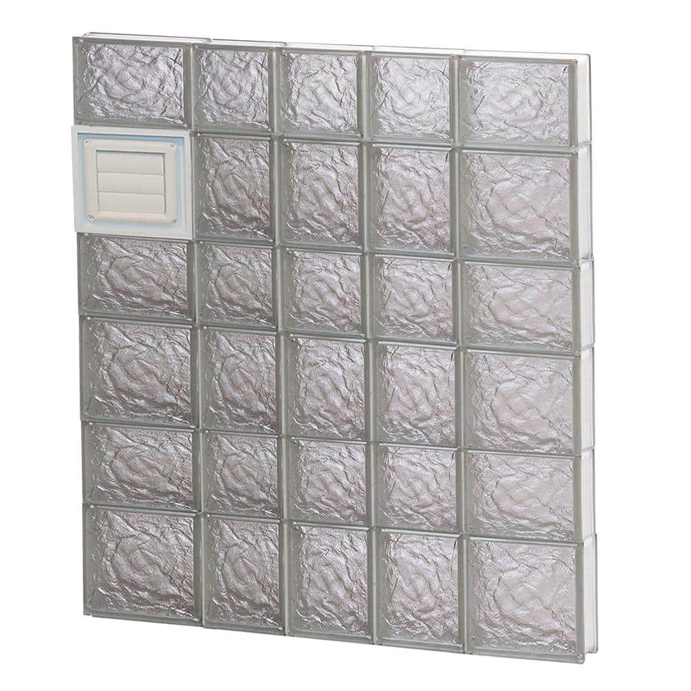 32.75 in. x 40.5 in. x 3.125 in. Frameless Ice Pattern Glass Block Window with Dryer Vent price history on PriceWatchPro