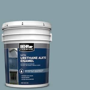 5 gal. #BNC-18 Aqua Gray Urethane Alkyd Satin Enamel Interior/Exterior Paint