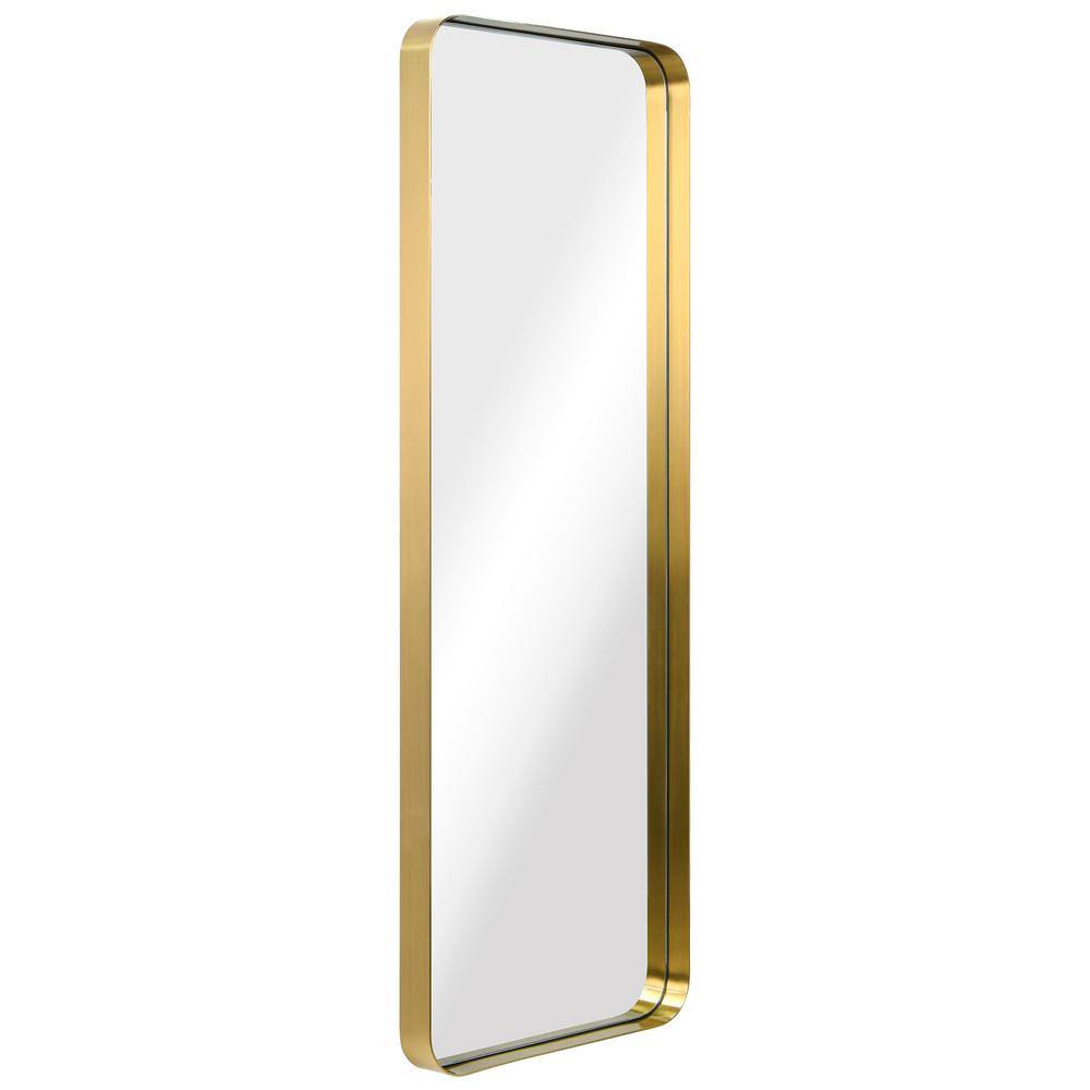 48" Gold and Silver Rectangular Bathroom Wall Mirror