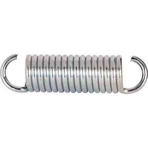 Trampoline Spring, Spring Steel Const, Bright Nickel Plated Finish, 13/16 in. x 3-1/8 in., Single Open Loop, (2-pack)