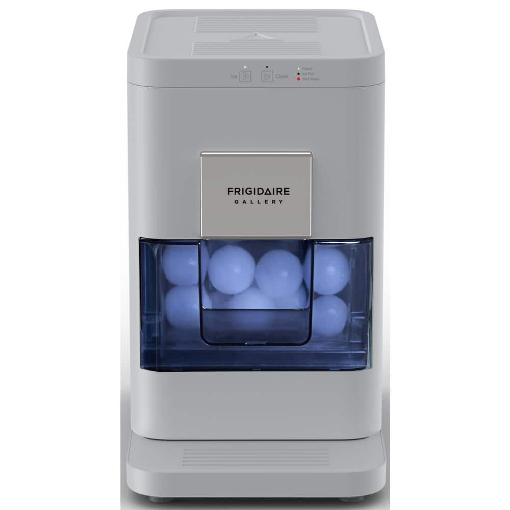Frigidaire 10 lb. Freestanding Portable Round 2 in. Whiskey Ball Shaped Ice Maker in Grey