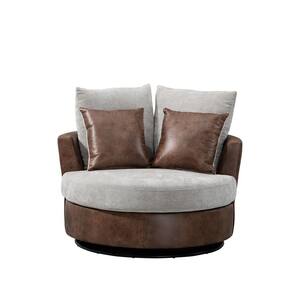 brown suede cuddle chair