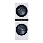 27 in. White WashTower Laundry Center with 4.5 cu. ft. Front Load Washer and 7.4 cu. ft. Gas Dryer